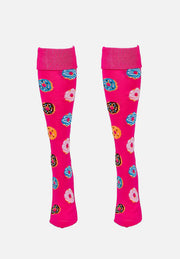 Gryphon Silly Funky Socks Donuts Pink