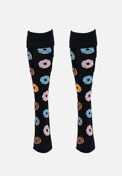 Gryphon Silly Funky Socks Donuts Black