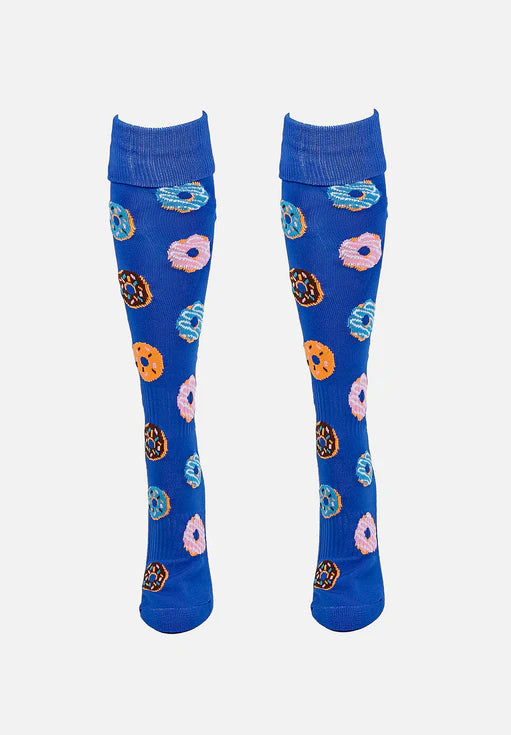 Gryphon Silly Funky Socks Donuts Blue