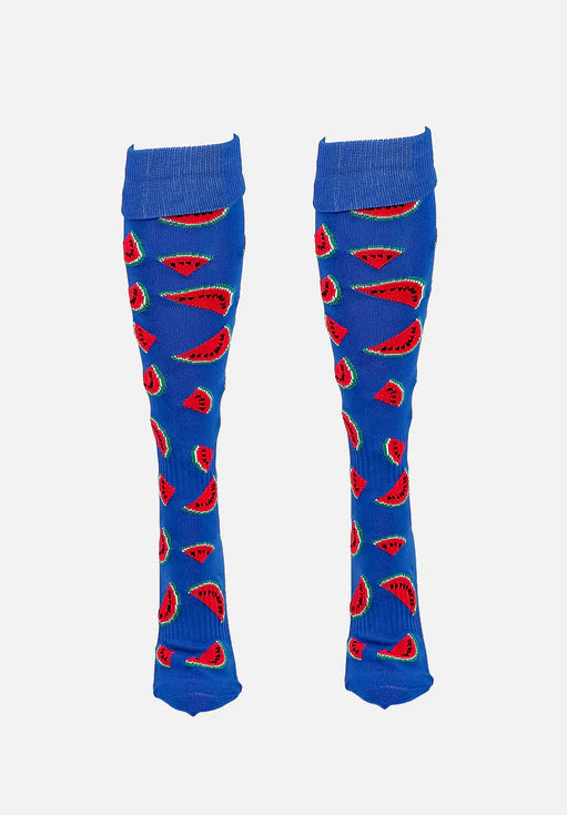 Gryphon Silly Funky Socks Watermelon Punch Royal Blue