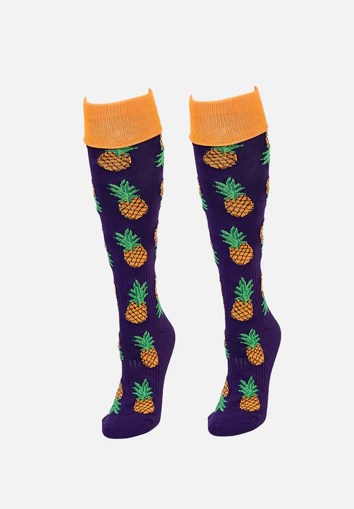 Gryphon Funky Socks Pineapples Purple/Orange