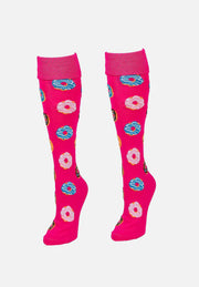 Gryphon Silly Funky Socks Donuts Pink