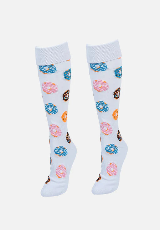 Gryphon Silly Funky Socks Donuts White