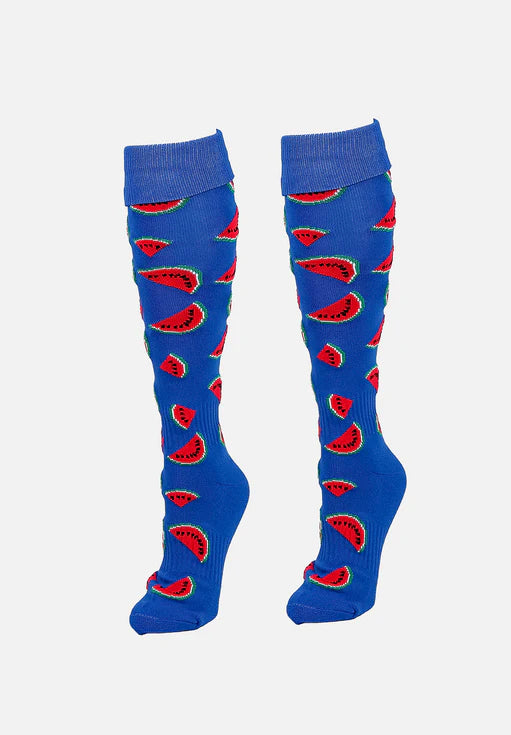 Gryphon Silly Funky Socks Watermelon Punch Royal Blue